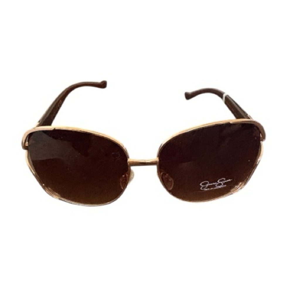 Jessica Simpson’s Elegant Light Brown Sunglasses with Gold trim. - Picture 5 of 5